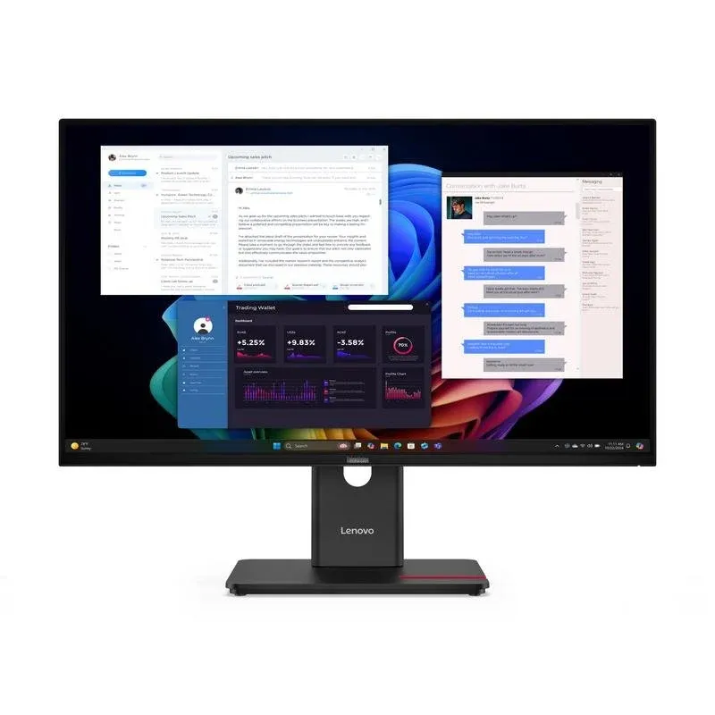 Lenovo ThinkVision T27UD-40 Monitor 27" UltraHD 4K 60Hz IPS Webcam