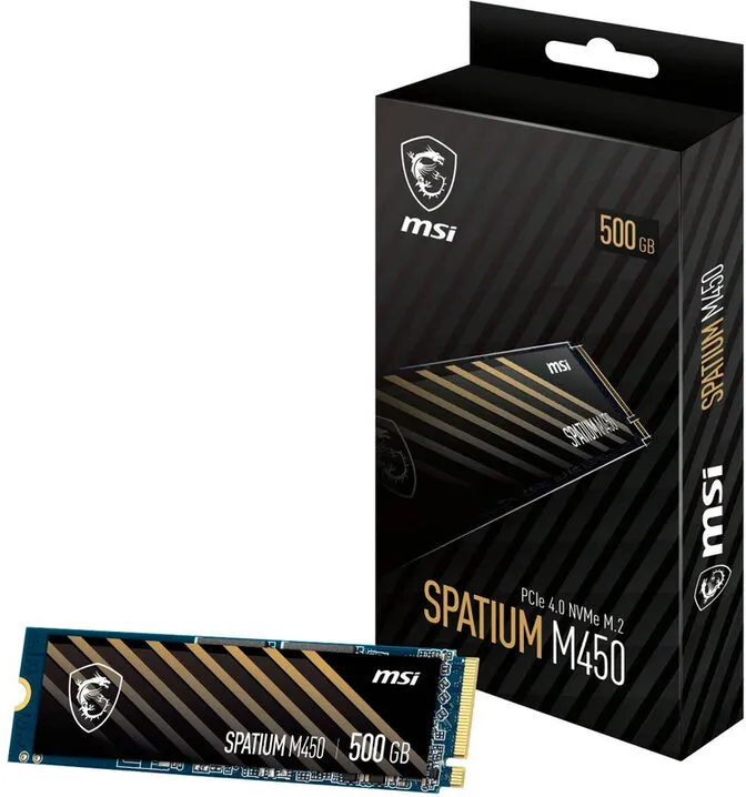 SSD MSI SPATIUM M450 500GB Gen4 M.2 NVMe (3600/2300MB/s)