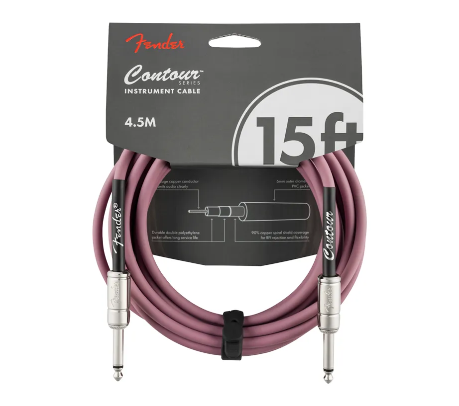 Cabo de Instrumento Fender Contour™ Series Burgundy Mist 4.5m