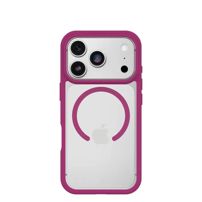 Funda para móvil OtterBox React MagSafe Cover plástico rosa transparente para iPhone 17 Pro