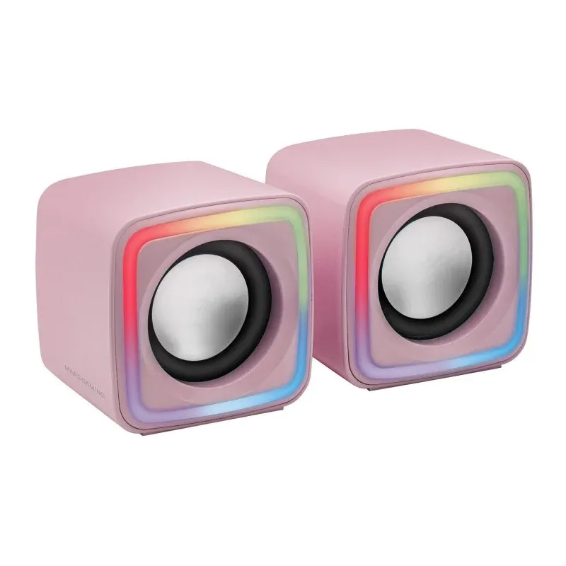 Mars Gaming MSCUBEP Colunas Gaming RGB DSP 8W Rosas