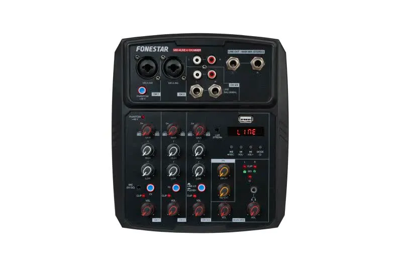 Mesa De Mistura De Estúdio 4 Canais Live Streaming - MIX-4LIVE