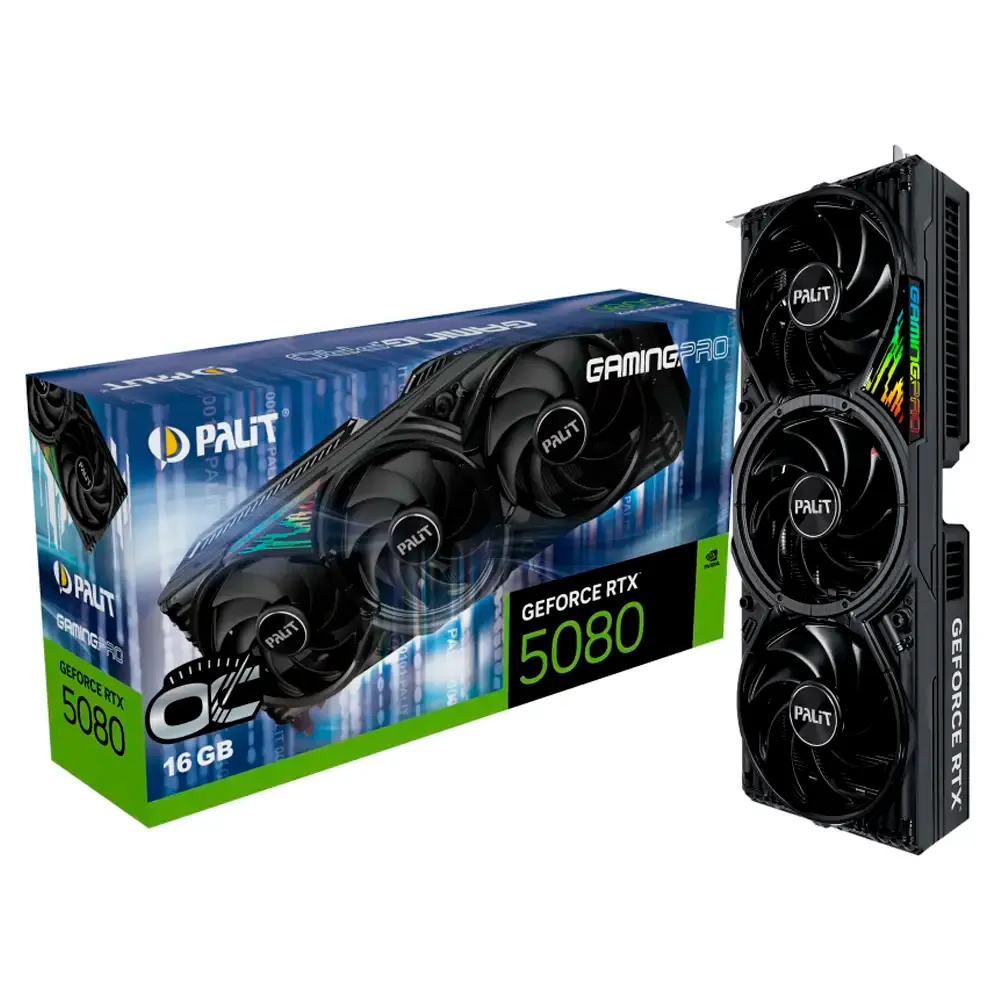 Placa Gráfica Palit NVIDIA GeForce RTX 5080 Blackwell Gaming Pro OC 16GB GDDR7 DLSS4