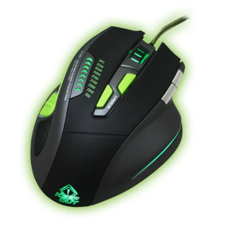 Keep Out X9PRO Rato Gaming 8200 DPI Preto/Verde