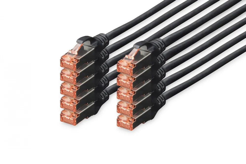 Digitus DK-1644-0025-BL-10 cabo de rede Preto 0,25 DK-1644-0025-BL-10
