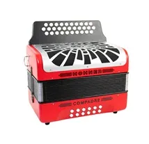 Concertina Hohner Compadre (Fá-Sib-Mib) Vermelho/Prata