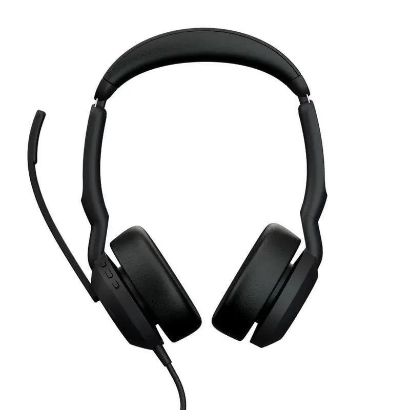 Auriculares Jabra Evolve2 50 com fio USB-C/USB-A Cancelamento Ativo de Ruído Microfone Preto