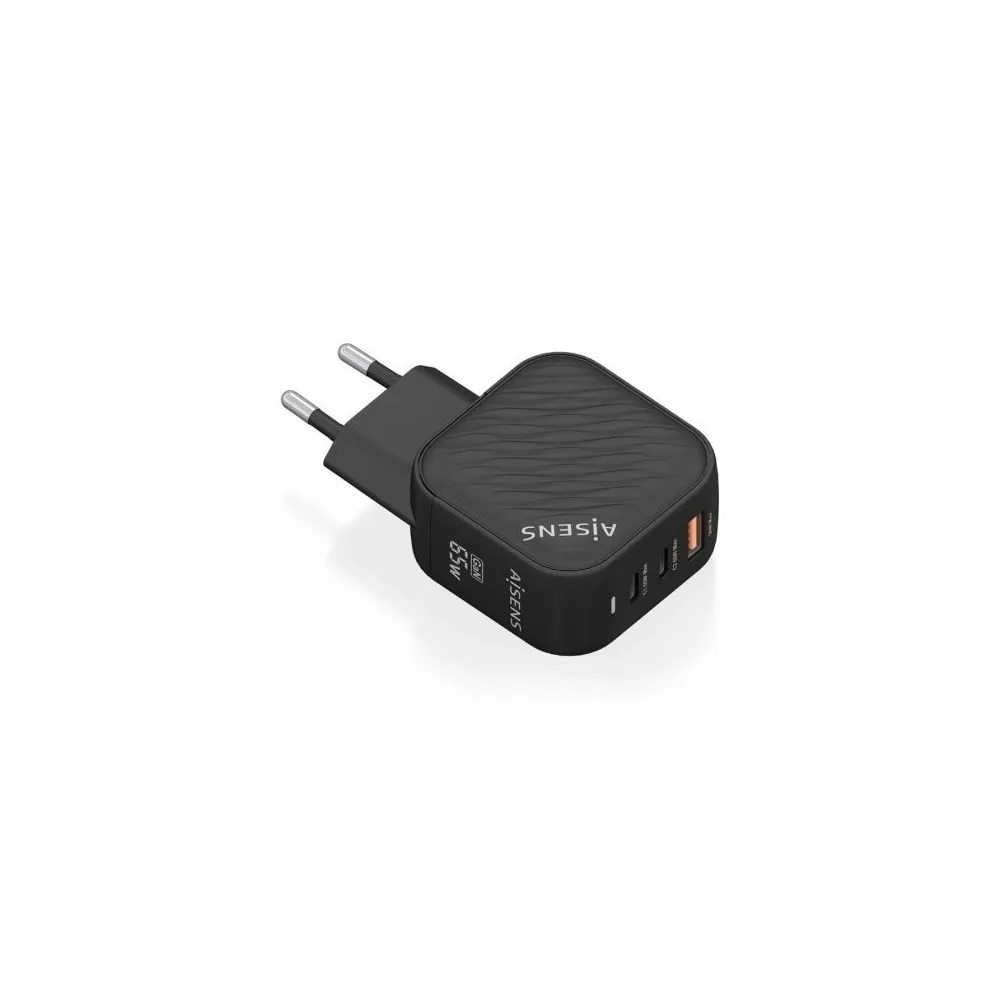 Aisens Carregador de parede USB-C ASCH-65W3P027-BK