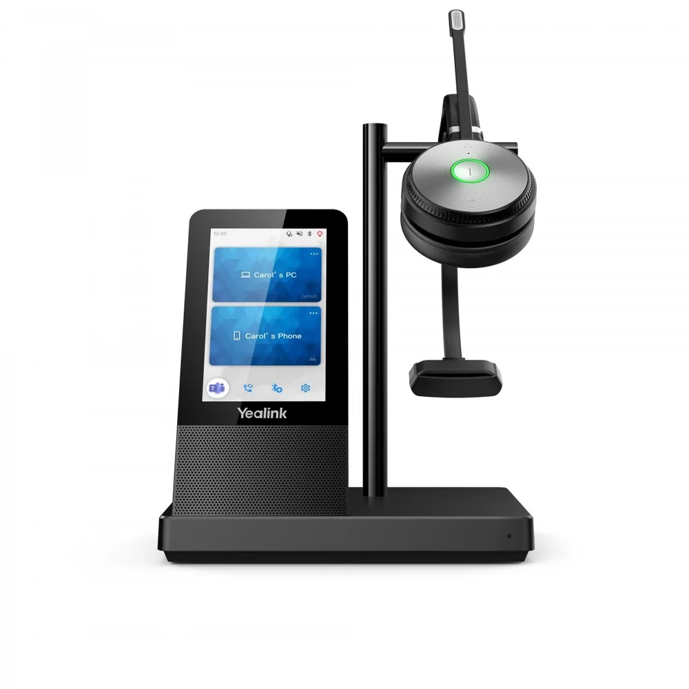 Yealink 1308007 WH66 Mono UC-DECT Auricular Sem Fios Preto 1308007