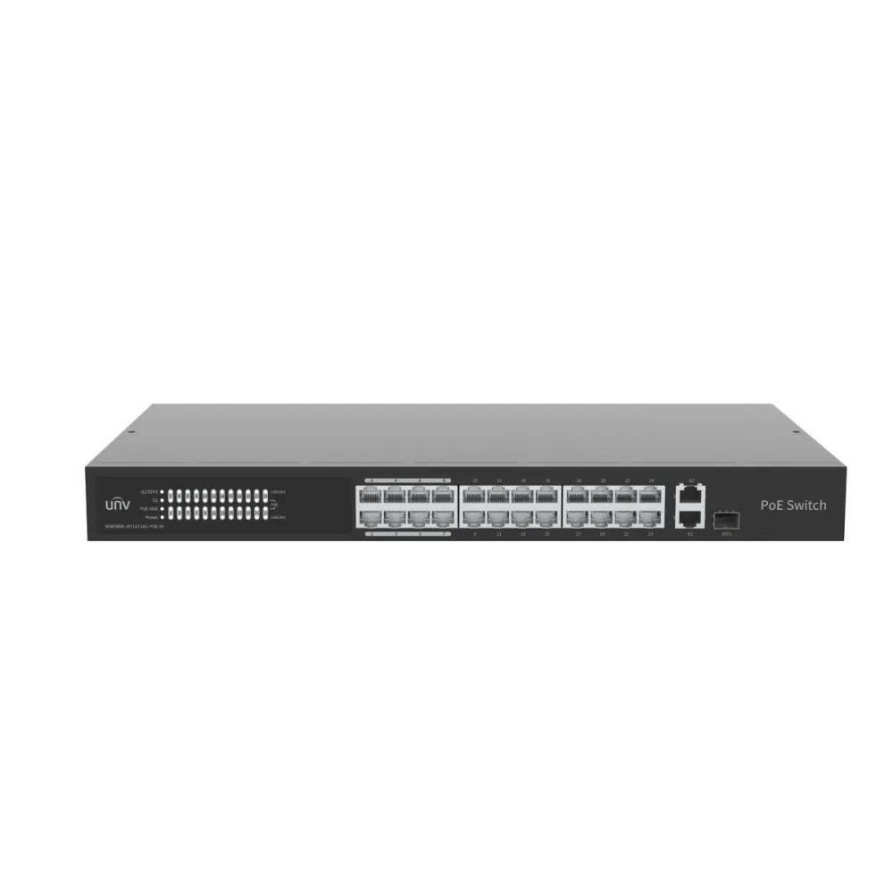 Switch Uniview PoE Cloud Managed L2 24 Portas PoE 1x Uplink RJ45 1x Uplink Combo
