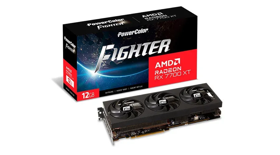 Placa Gráfica PowerColor Radeon RX 7700 XT Fighter OC 12GB GDDR6