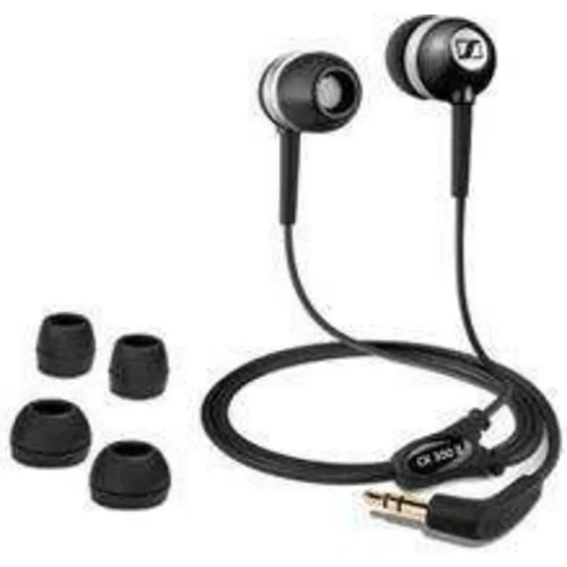 Auriculares Sennheiser CX 300 II com cabo Mini Jack 3,5 mm, som potente, ajuste personalizado, preto