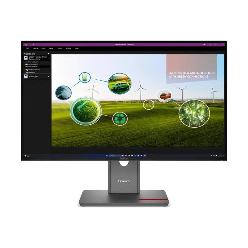 Lenovo ThinkVision P27Q-40 Monitor 27" QHD 120Hz IPS com HDR10, Câmara e Altura Ajustável