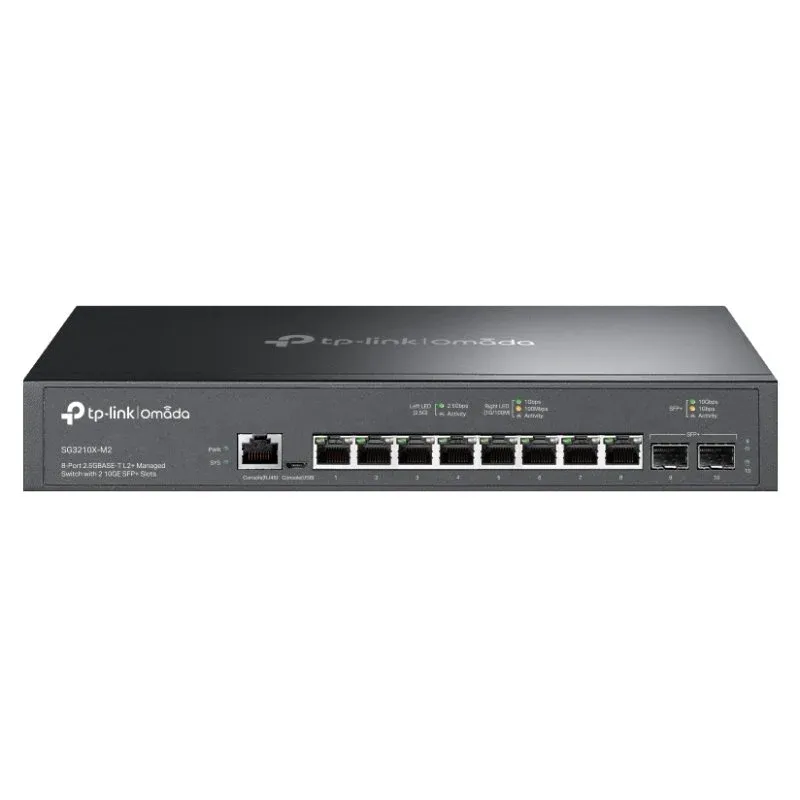 TP-Link Omada SG3210X-M2 Switch Gerido L2+ Gigabit 2.5G com 8 Portas + 2 SFP+