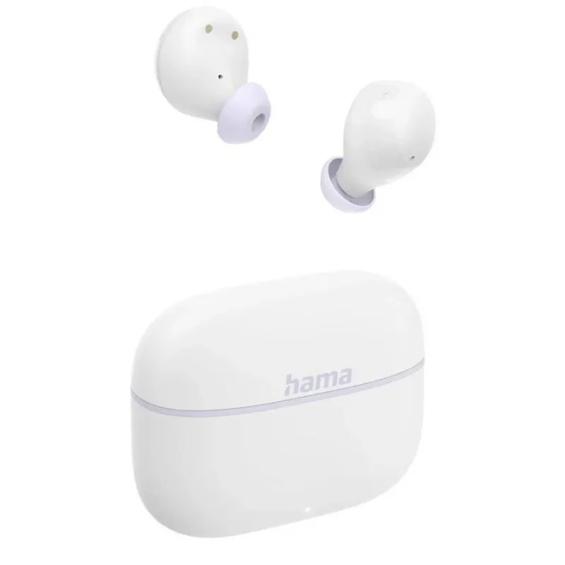 Auriculares Hama Freedom Buddy II Inalámbricos Bluetooth True Wireless para Chamadas/Música com Cancelamento de Ruído Passivo, Branco