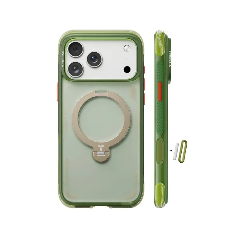 Funda para telemóvel Torras Ostand Q3 Air Suporte Magnético Verde para iPhone 17 Pro