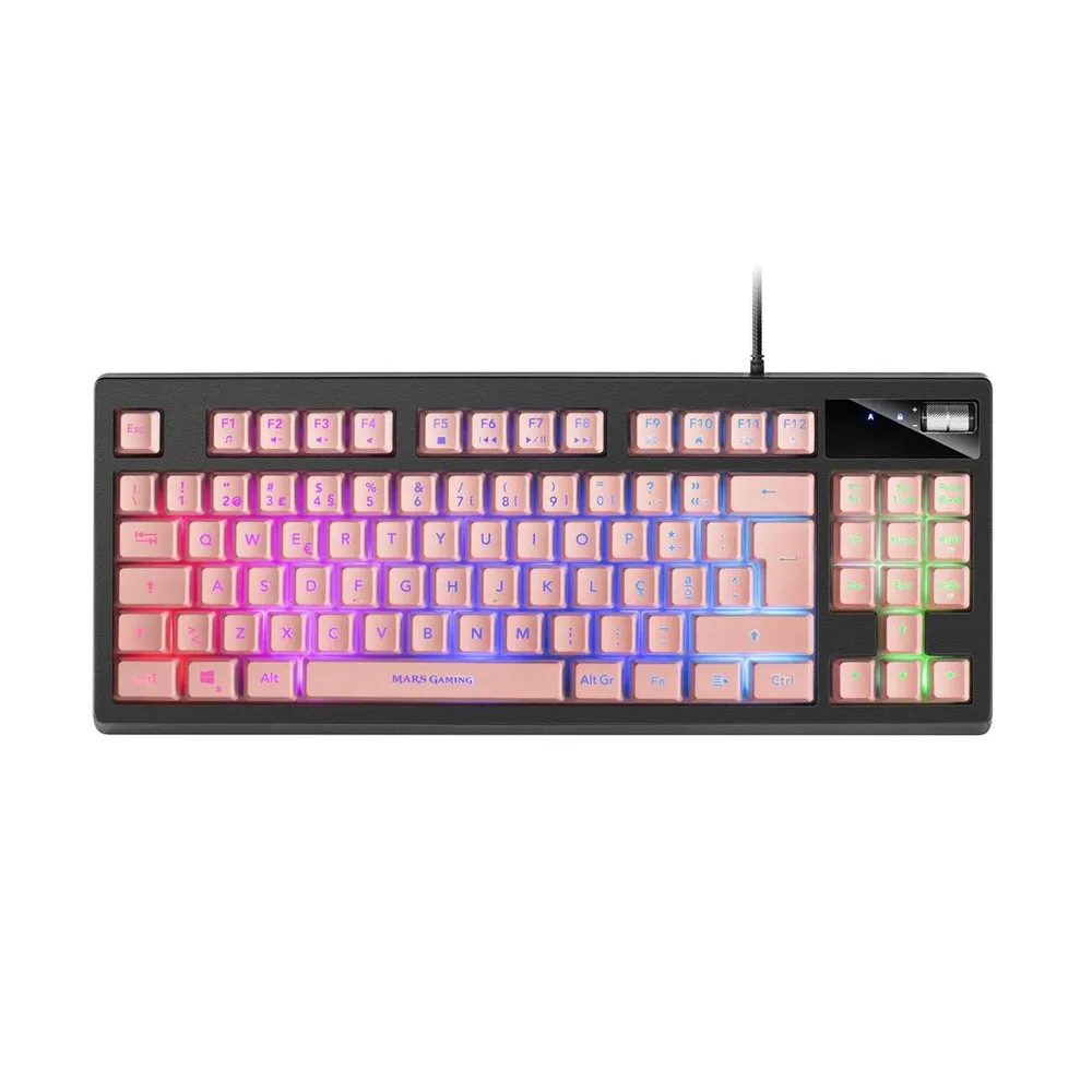 Teclado Mars Gaming MKAXPPT RGB TKL PT Rosa