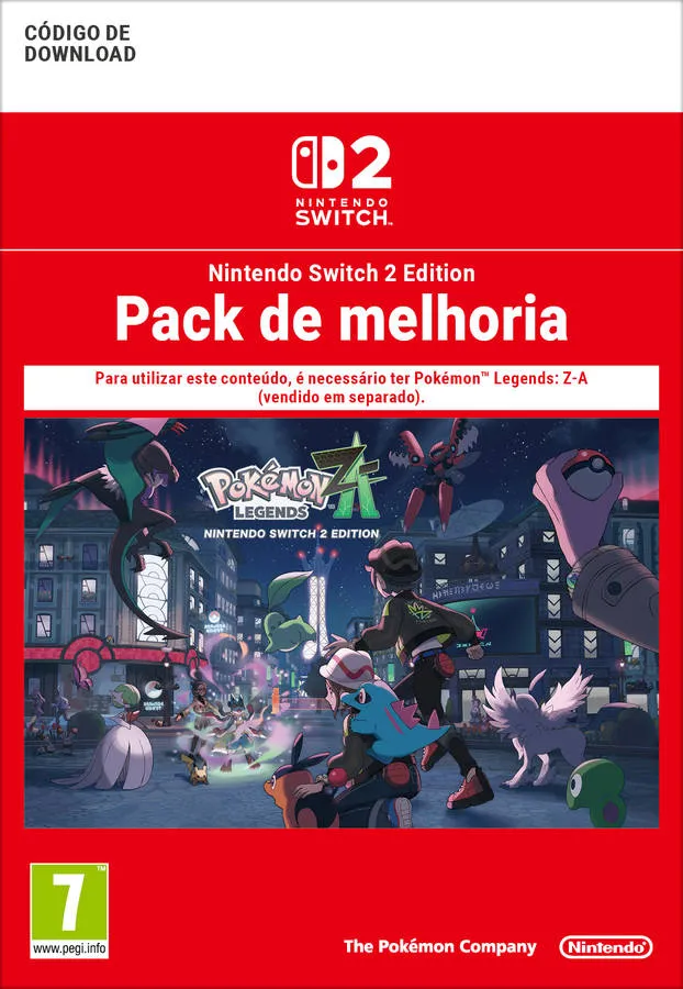 Jogo Digital DDC Pokémon Legends: Z-A — Nintendo Switch 2 Edition UPGRADE PACK (Formato Digital)