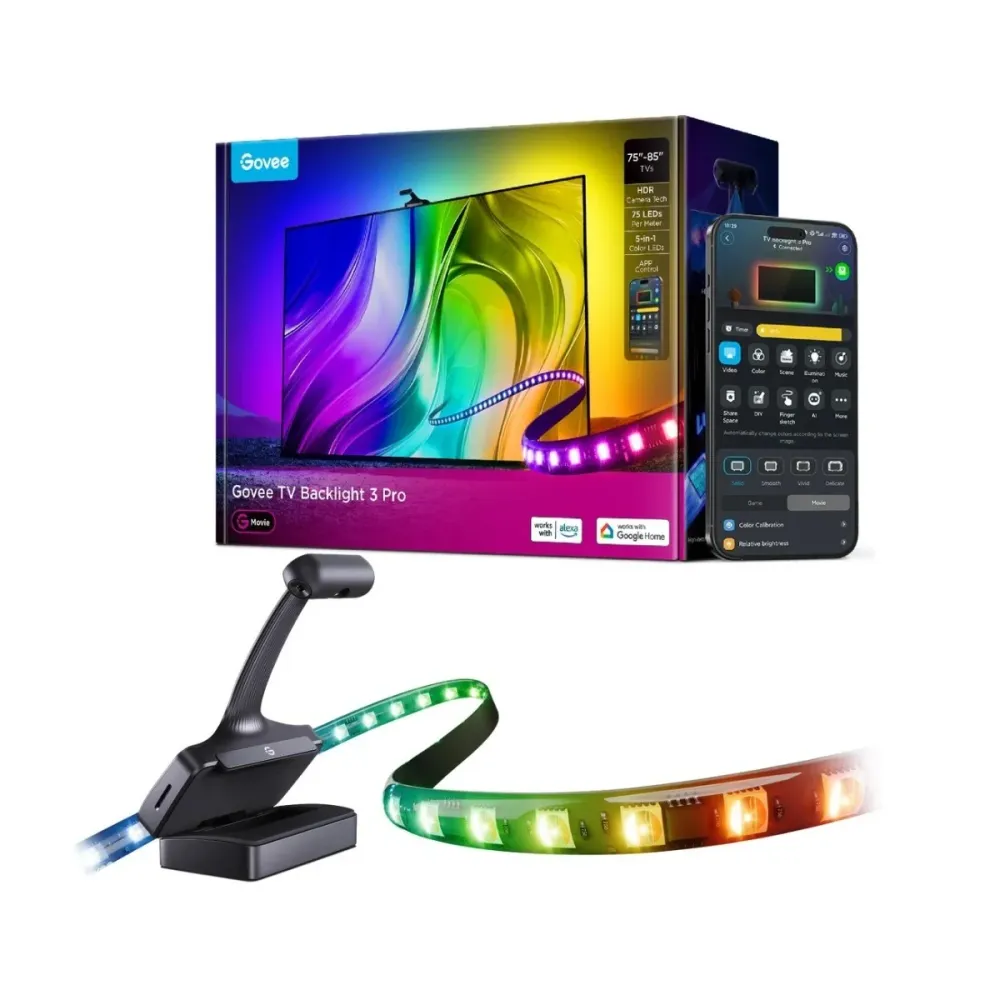 Fita LED Govee R2A81C11 com 3 Câmaras para TV de 75"-85"