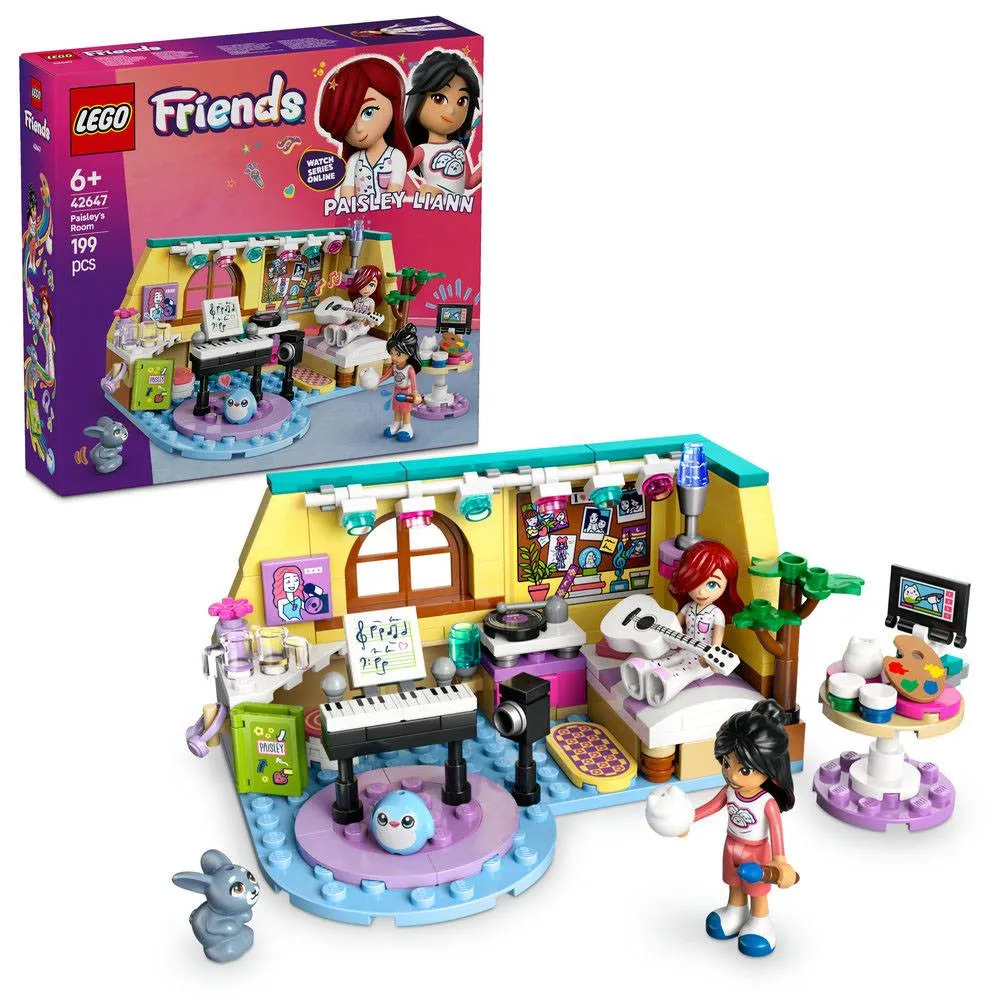 LEGO Friends: Quarto da Paisley | Idades 6+ | 199 Peças | Item 42647