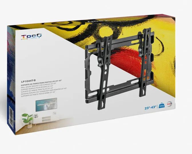 Suporte de Parede Tooq Tilt 23" a 43" Max. 45Kg Preto