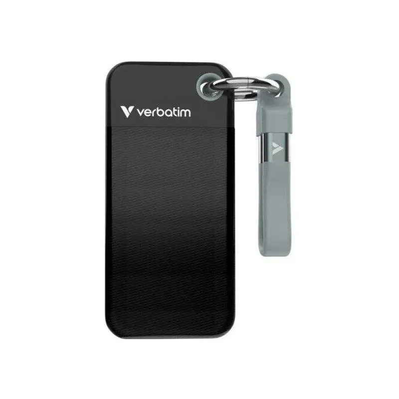 Disco SSD Verbatim Pocket 1TB USB-C 3.2 Gen 2 Preto/Cinza 1000MB/s