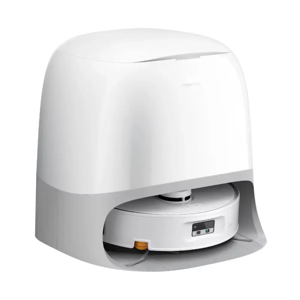 Aspirador Robô Roborock Qrevo Curv 2 FlowX 20000Pa 5200mAh Branco + Estação de Esvaziamento Automático