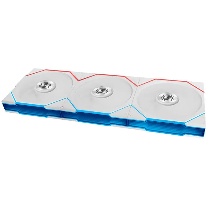 Ventoinha Lian Li UNI FAN TL120 FLEX Wireless Reverse Blade Branco 120mm (Pack 3)