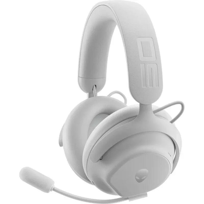 Auriculares Dell Alienware PRO-HS-G-DEAM sem fios Bluetooth com Cancelamento de Ruído, Microfone e Dolby Atmos, preto e branco