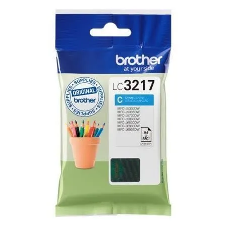 Tinteiro LC3217C Ciano Brother