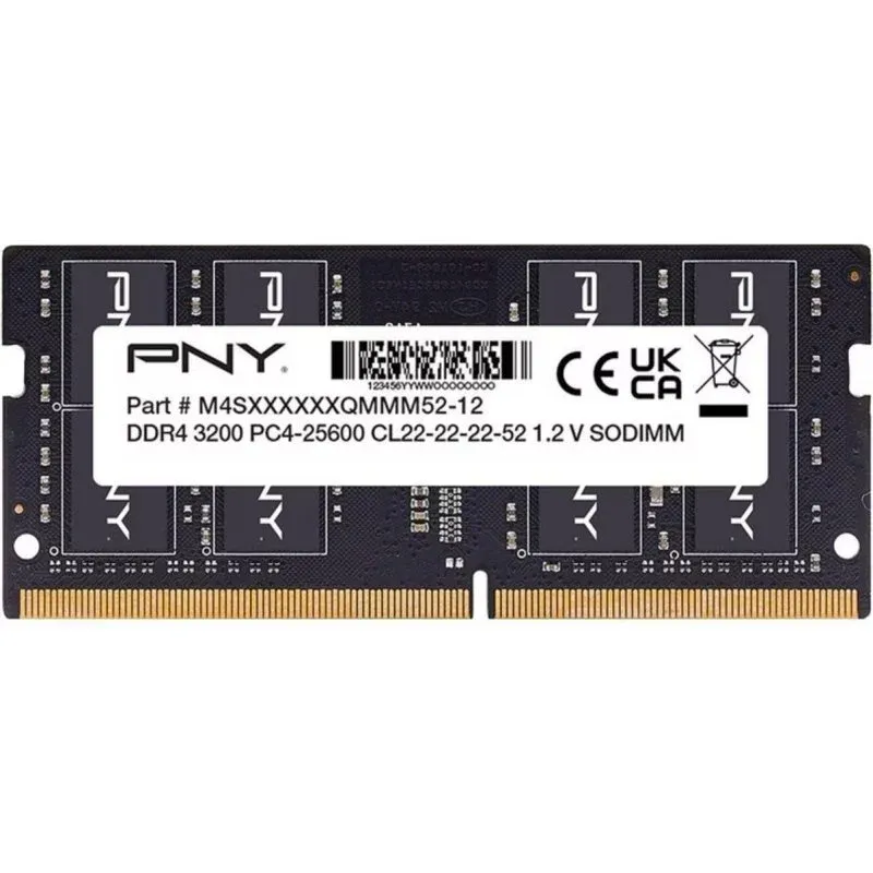 Memória RAM PNY MN32GSD43200-SB 32GB 1x32GB DDR4 3200MHz CL22 Preto SO-DIMM