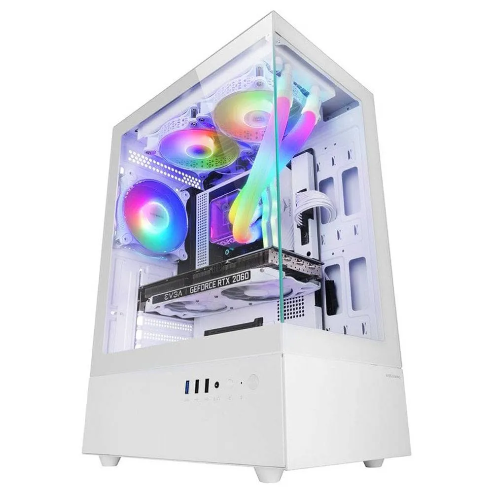 Caixa ATX Mars Gaming MC-XO Gaming FRGB Tempered Glass Branca