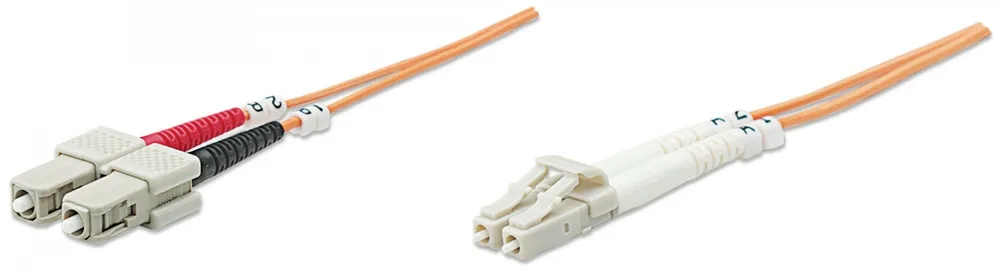 Intellinet Fiber Optic Patch Cable, OM2, LC/SC, 5m, Orange 470391