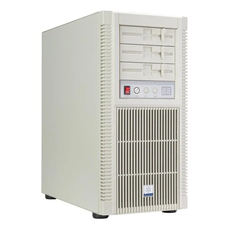 Caixa SilverStone FLP02 Torre ATX Retro Bege Aço USB-C