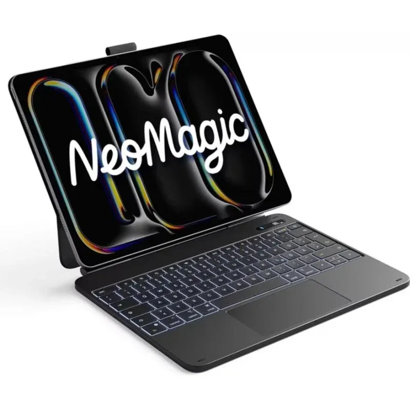 Teclado Inateck N0074 magnético Bluetooth com retroiluminação e touchpad