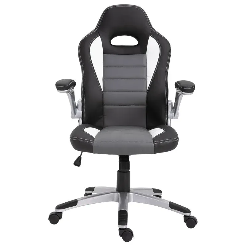 HomCom Cadeira Gaming Ergonómica Cinzenta/Preta
