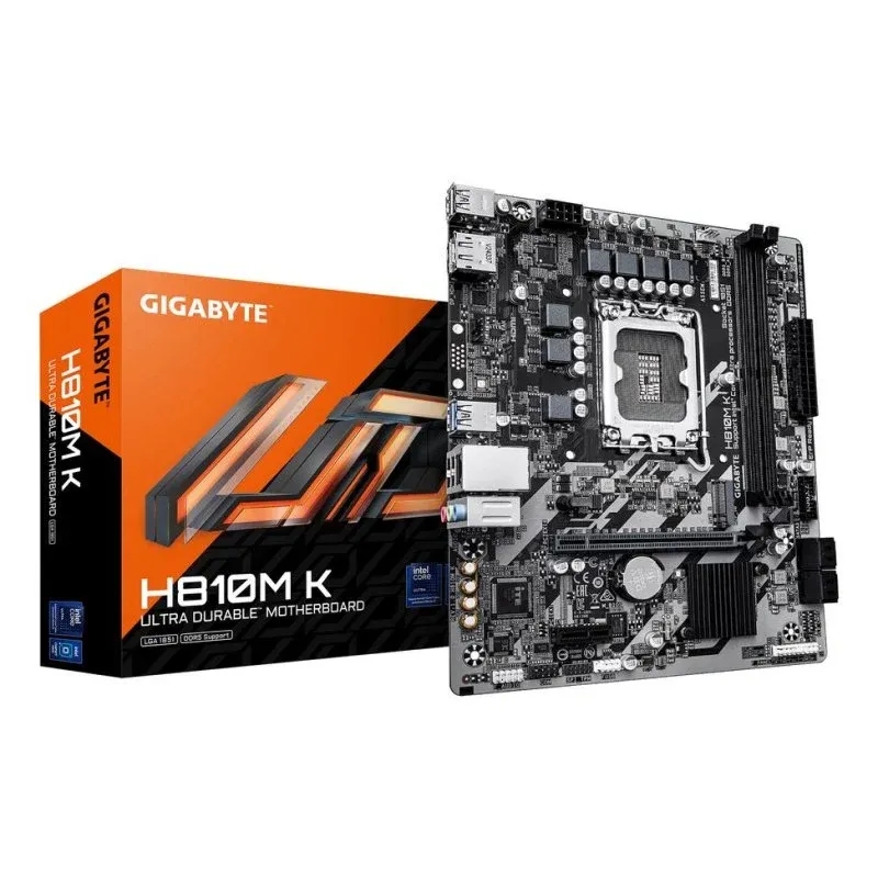 Motherboard Gigabyte H810M K H810 LGA1851 DDR5 Micro-ATX M.2 PCIe 4.0 RAID
