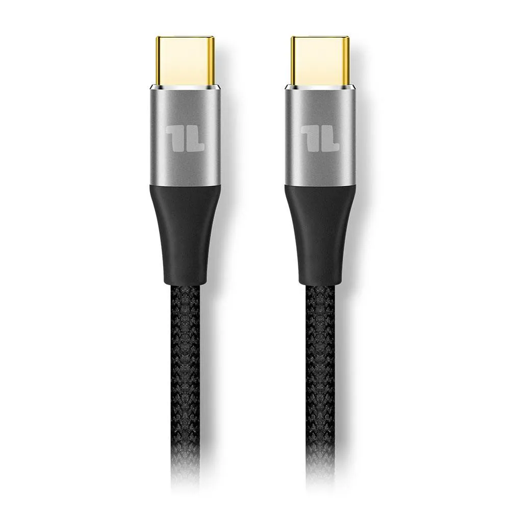 Cabo USB-C 1Life 100W PD 10Gbps 4K 1.5m Preto