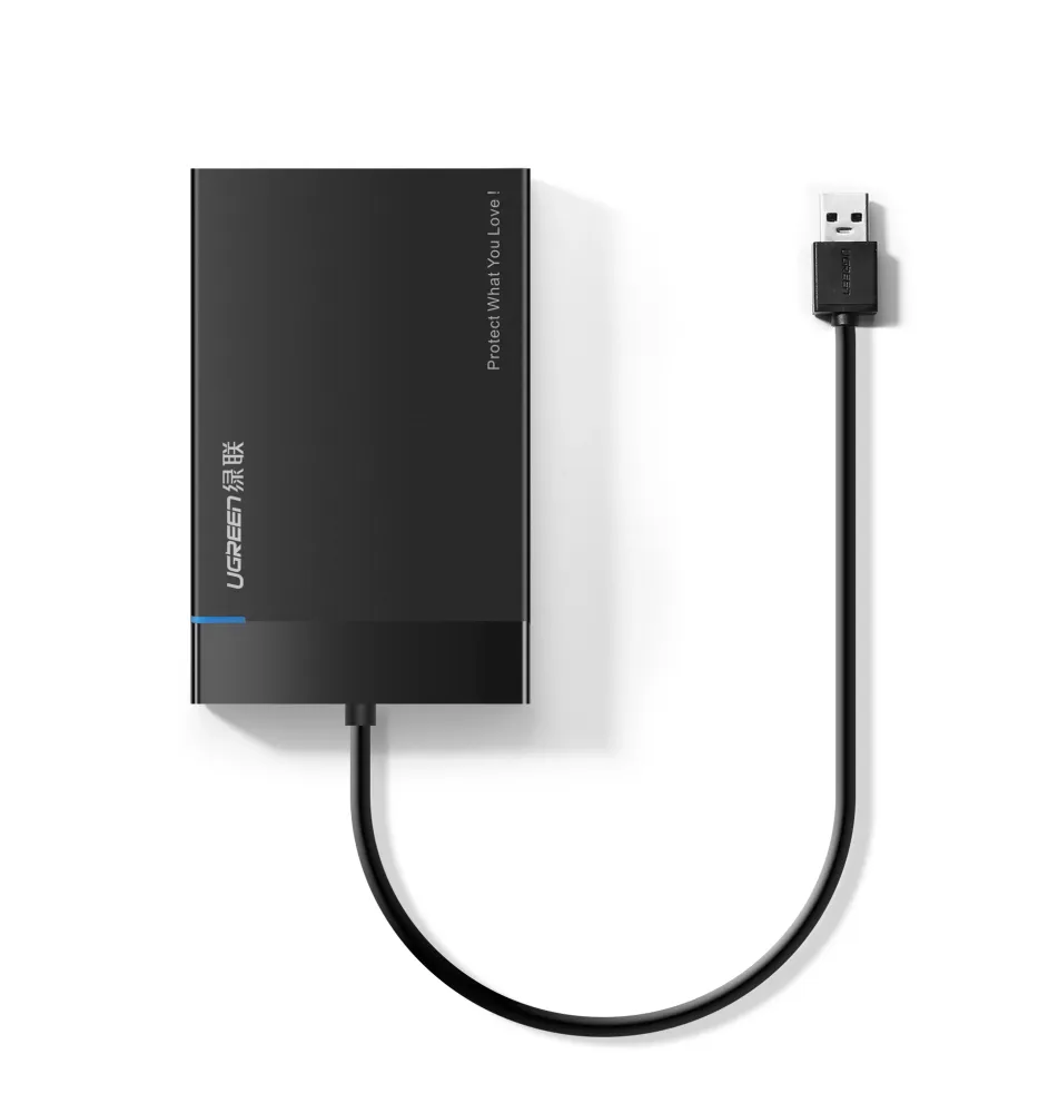 Caixa Ugreen 30847 SATA USB 5 Gbit/s de 2,5″ preta com suporte para 6 TB