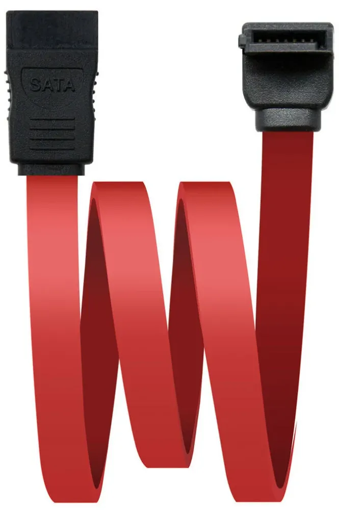 Cabo SATA III Angular Nanocable 50 CM Vermelho