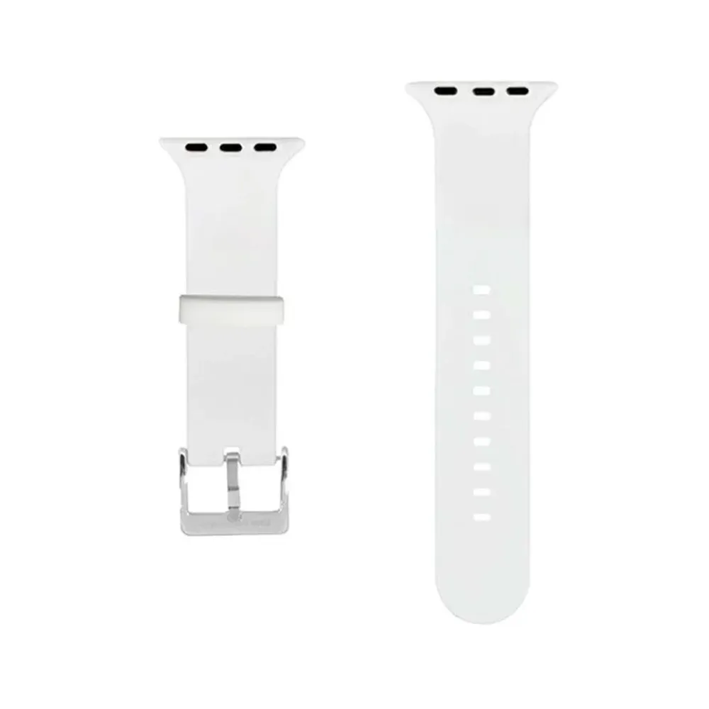 Bracelete de Silicone Apple Watch 42/44/45mm Branca