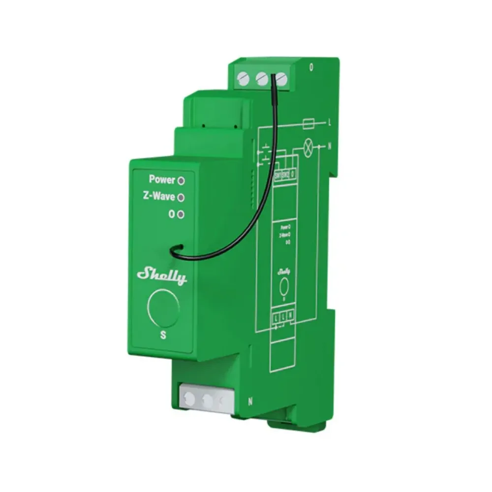 Módulo Controlador Shelly Wave Pro Dimmer Z-Wave 1 Canal 200W c/ Medição