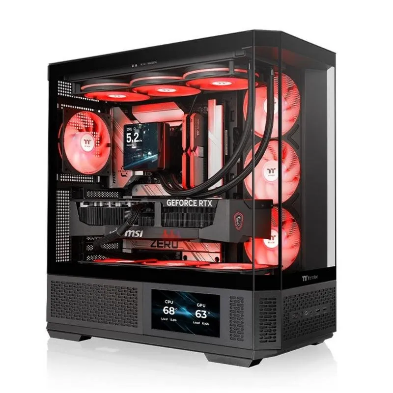 Caixa de Computador Torre ATX Thermaltake View 370 TG ARGB Vidro Temperado USB-C Gaming
