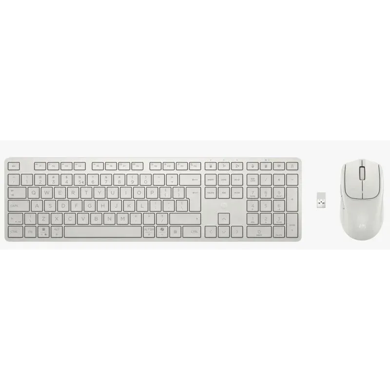 Teclado HP 495C sem fios multidispositivo completo com rato branco