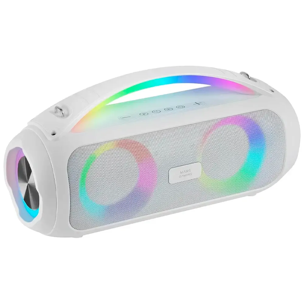 Coluna Portátil Mars Gaming MS-PULSE RGB Bluetooth 50W Branca