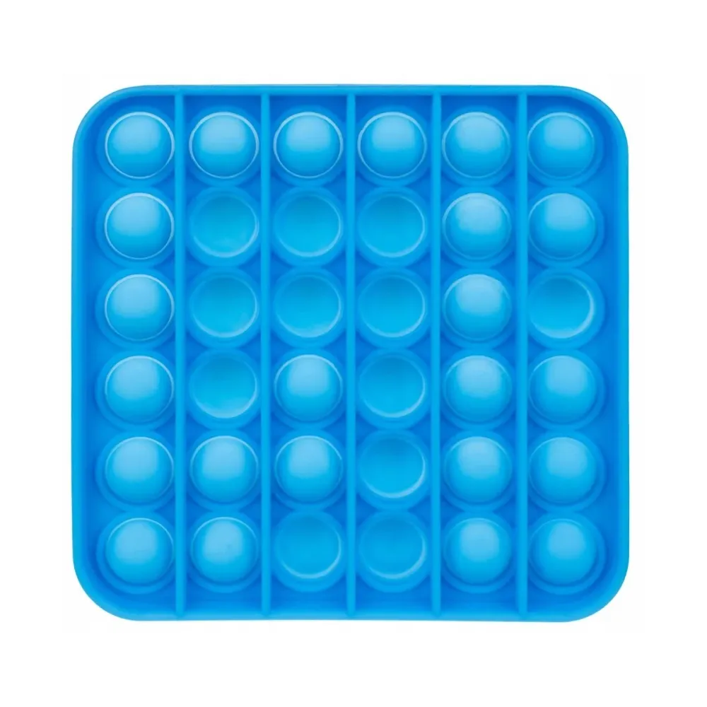 Brinquedo Sensorial de Bolhas Quadrado Push Azul