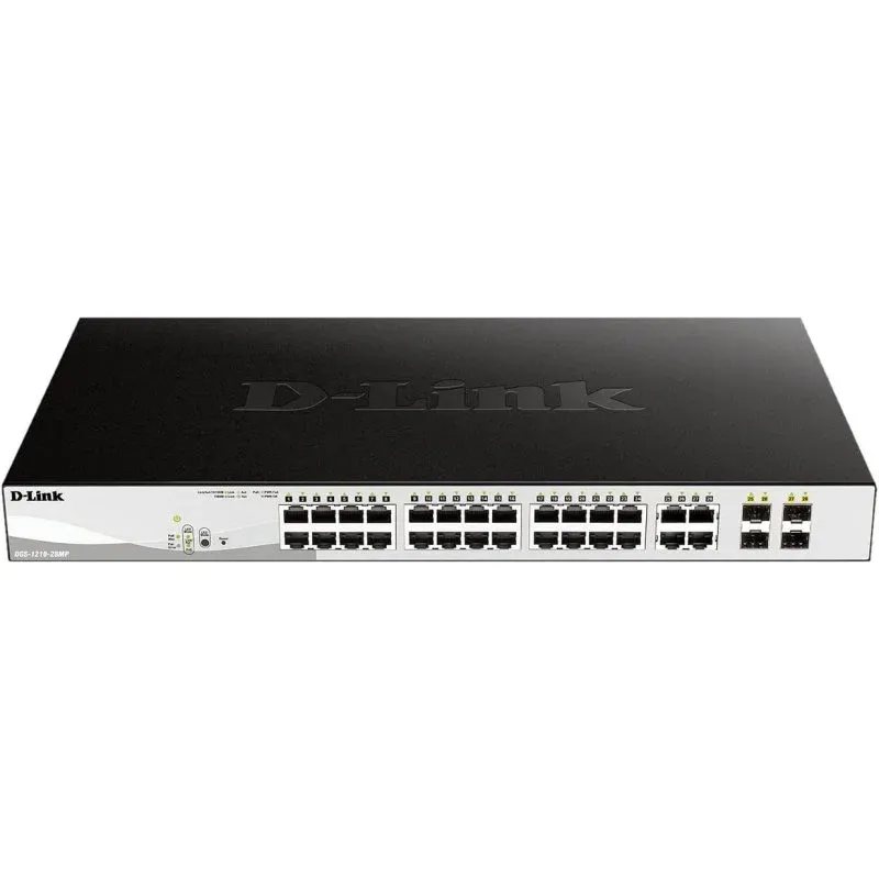 D-Link DGS-1210-28MP/E Switch Gerido L2 24 Portas Gigabit PoE + 4 Portas SFP