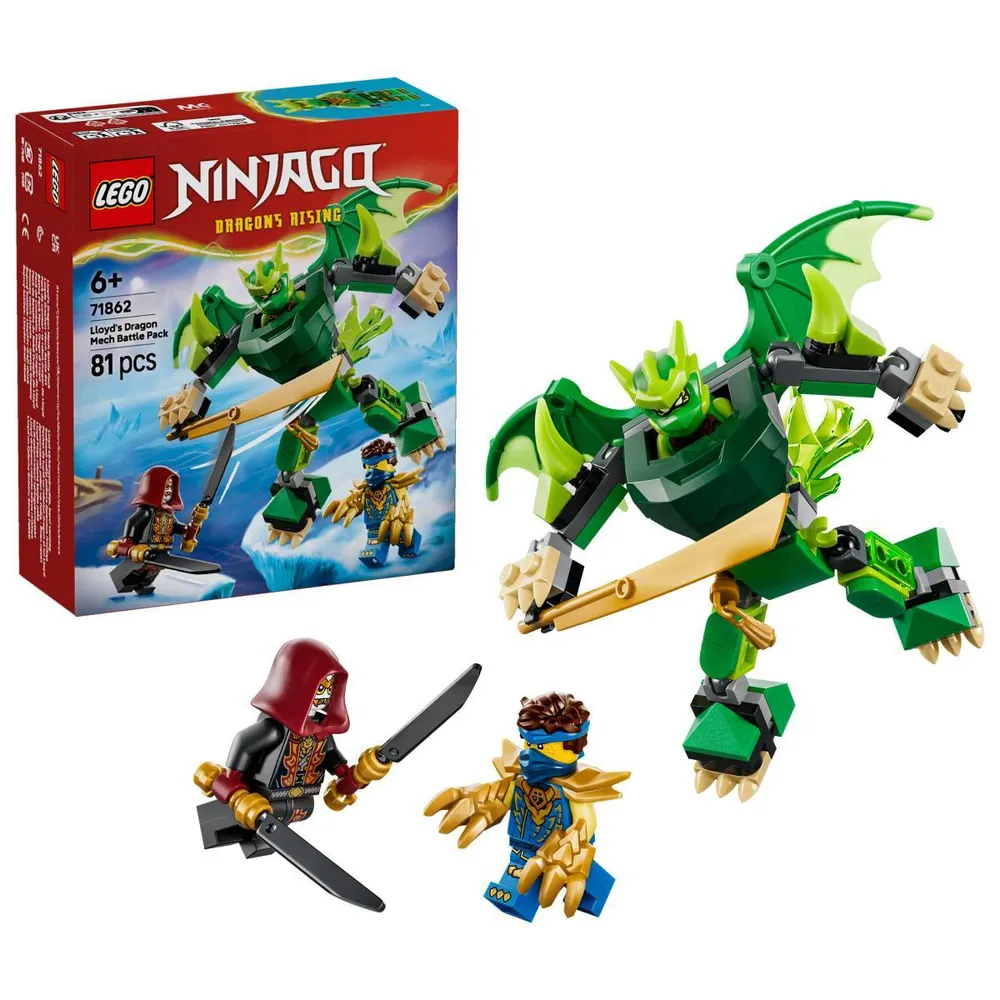 LEGO Ninjago: Pack de Batalha do Robô Dragão do Lloyd | Idades 6+ | 81 Peças | Item 71862