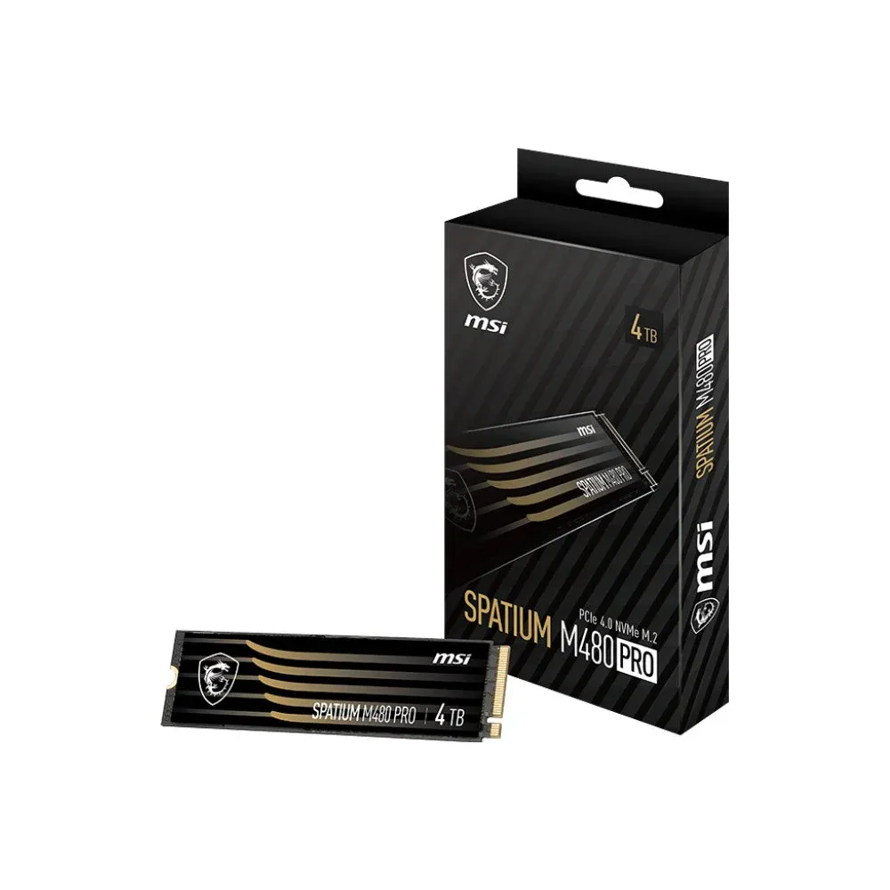 Disco SSD MSI SPATIUM M480 PRO PCIE 4.0 NVME M.2 4TB PCI Express 4.0 3D NAND