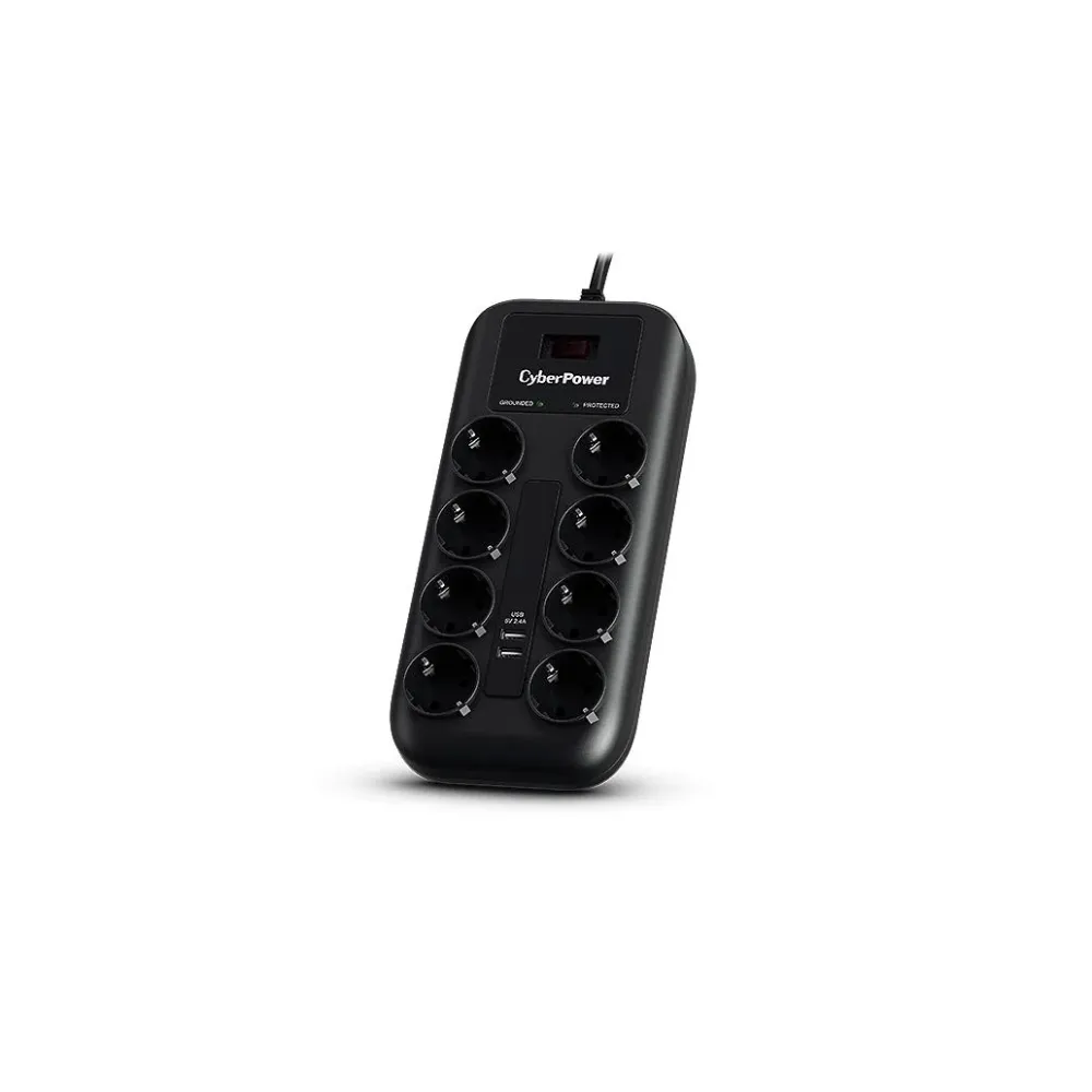 Tomada Proteção Cyberpower 8*out 2xusb